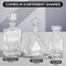 Makerflo Customizable Decanter with Airtight Stopper 25 oz | Liquor Decanter Bottle for Wine, Scotch, Bar, Ideal for DIY Personalization - Laser Engraving, UV DTF, Vinyl, Epoxy, Individually Wrapped